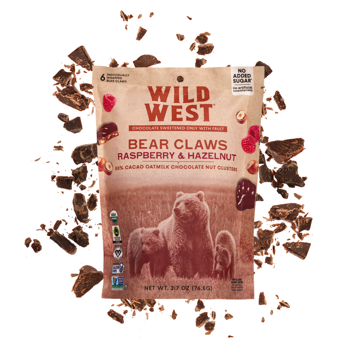 小物 WILDSWANS BRANCH/CRC/CH Raspberry & Hazelnut Dark Chocolate Bear Claws | Wild West Chocolate