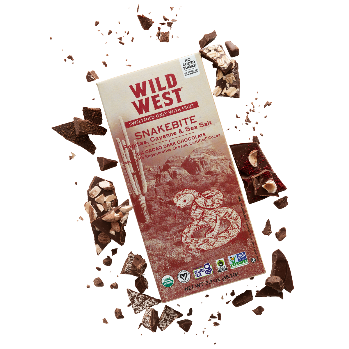 Snakebite 70% Dark Chocolate Bar | Wild West Chocolate