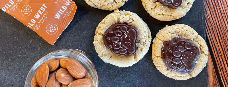 Wild West Almond Sea Salt Bear Claw Thumbprint Cookies