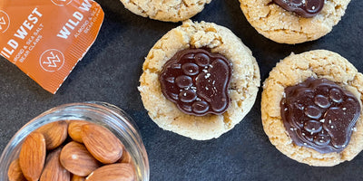 Wild West Almond Sea Salt Bear Claw Thumbprint Cookies