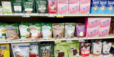 In-store comparison showing different sweetener types