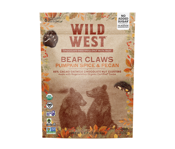 Pumpkin Spice & Pecan Dark Chocolate Bear Claws | Wild West Chocolate